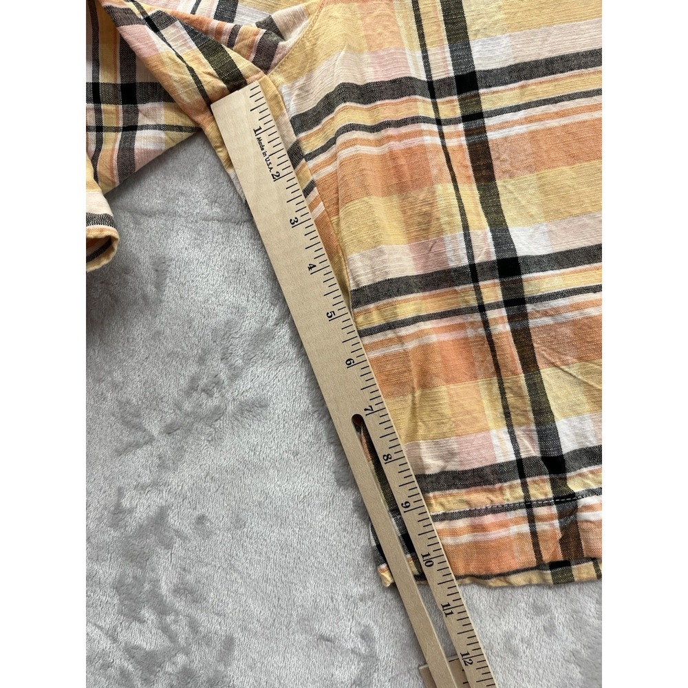 LoudMouth Golf Shorts Men 38 Orange Plaid Flat Front 10'' Inseam Breathable - Picture 7 of 16